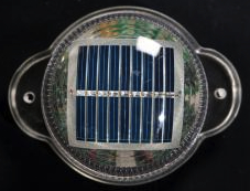 Solar embedded path light top view