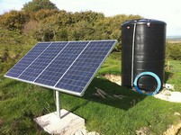 Solar bore hole and water storage